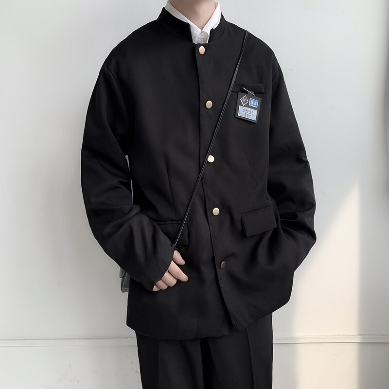 Autumn Men's Casual Jacket Small Suit Japanese Style DK Uniform Student Coat Gakuran Youth Fashion Clothing