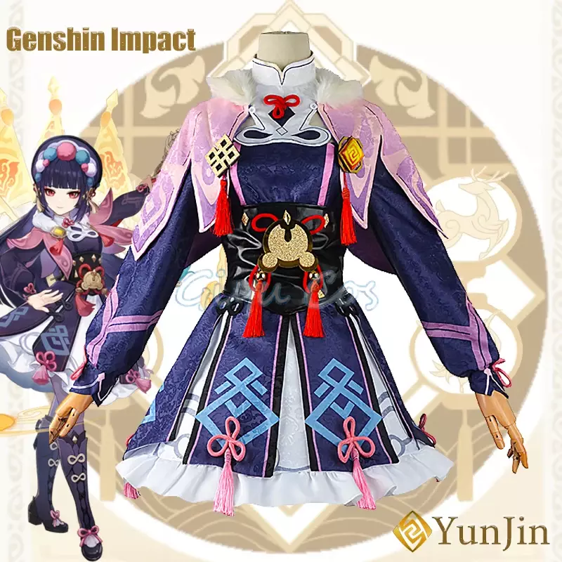 Genshin Impact YunJin Cosplay Costume Adult Carnival Uniform  Anime Halloween Costumes Women Game