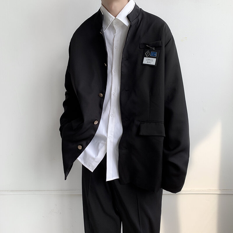 Autumn Men's Casual Jacket Small Suit Japanese Style DK Uniform Student Coat Gakuran Youth Fashion Clothing