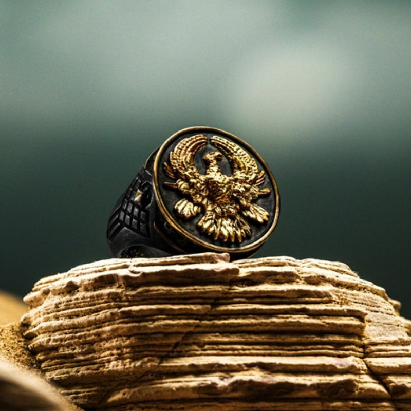 แหวนคอสเพลย์สำหรับผู้ชายและผู้หญิงแหวนแหวนใส่นิ้วแนวเรโทร Atreides สำหรับทุกเพศของขวัญทำอุปกรณ์ประกอบฉากเครื่องประดับแต่งกาย