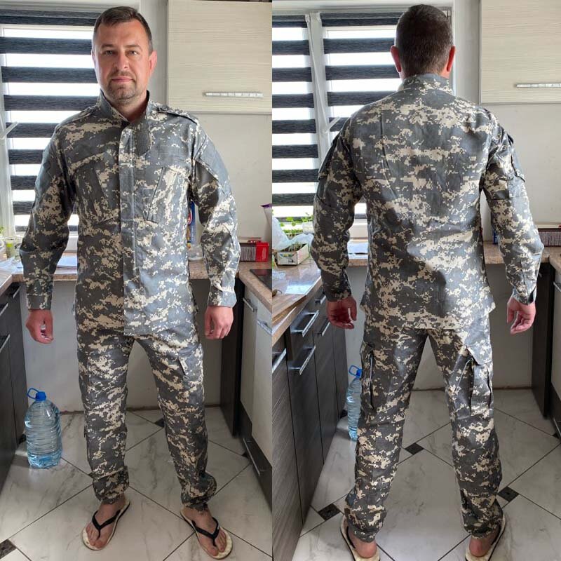 Multicam Camo Male Security Combat Uniform Uniform Tactical Combat Jacket Special Force Training Army Clothes Safari Suit Pants