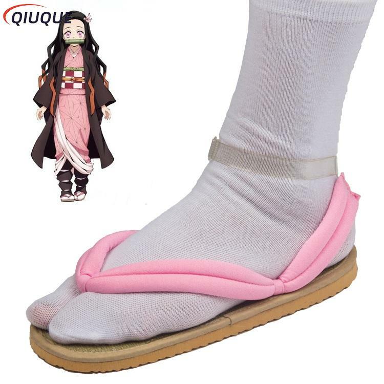 Adult / Kids Anime Kamado Nezuko Cosplay Clogs Kimono Flip-flops Geta Slippers Shoes