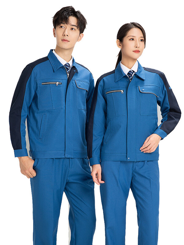 Electric Factory Workshop Uniforms Anti Static Working Suit Fashion Design Wear Resistant Worker Coveralls Jacket And Trousers