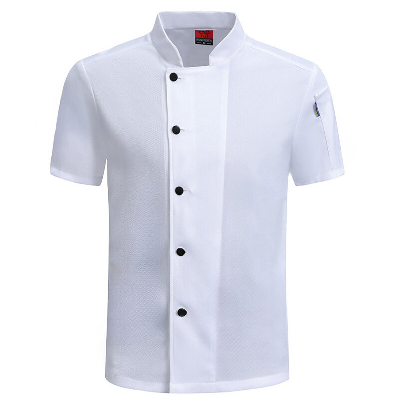 Atmungsaktive Kurzarm-Koch uniform für Restaurant Hotel Küche Kellner Shirt