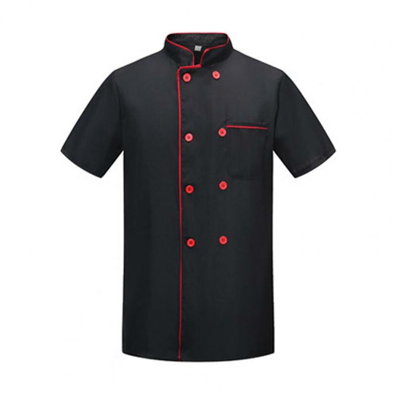 Chef Top Kontrast farbe Stand Kragen Chef Uniform Catering leicht zu waschen Chef Shirt Arbeits kleidung