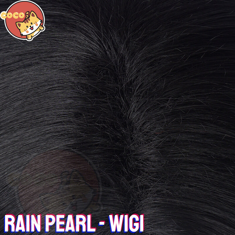 Tożsamość V perła deszcz perła akrobata peruka do Cosplay gra tożsamość V Mike Morton peruka perła deszcz Cosplay średniej długości czarna peruka kokos