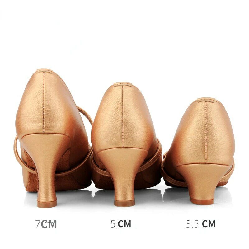 XIHAHA Women New Modern Dance Shoes Girls Standard Dancing Shoes High Heeled Ballroom Latin Dance Shoes for Women 3.5 5 7CM Heel