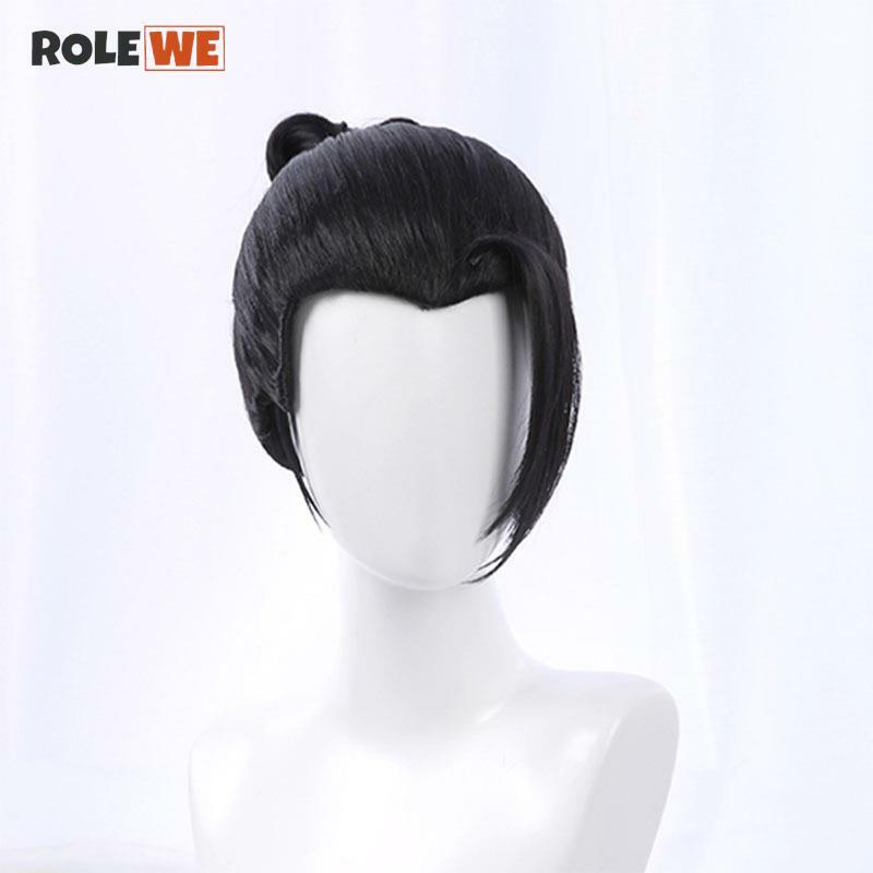 Geto Suguru Geto Anime Cosplay Wig Men Black Wig With Earrings Heat Resistant Synthetic Hair + Wig Cap