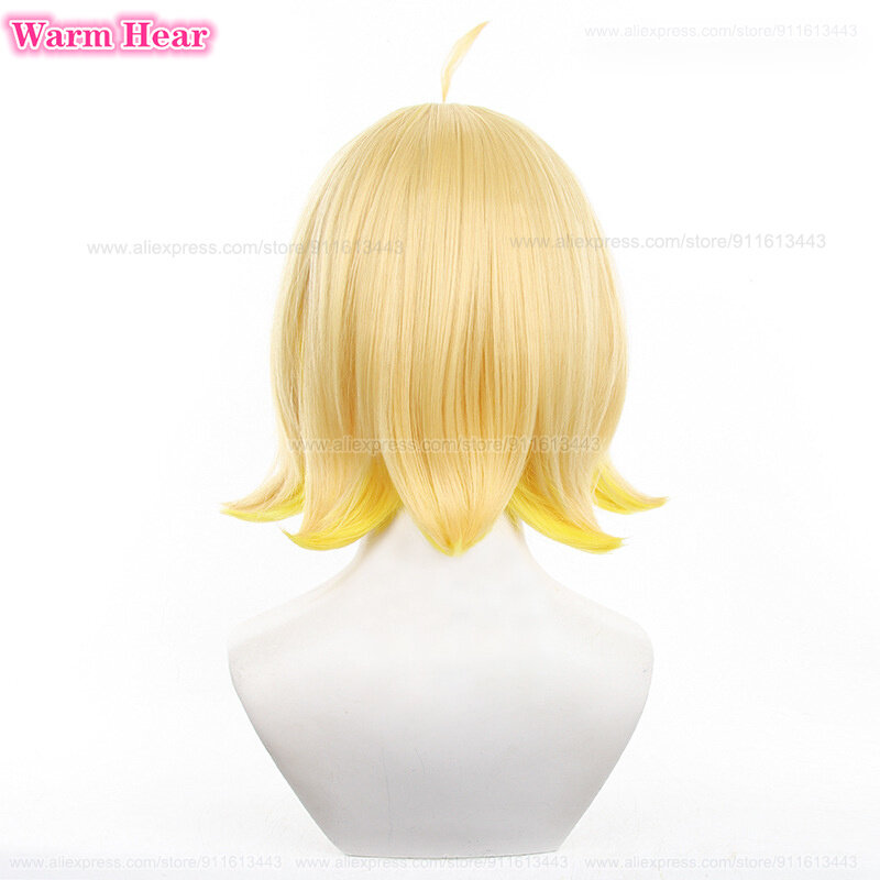 Game Elegg Cosplay Wig 35cm Two Tone Short Cosplay Anime Wig Heat Resistant Hair Halloween Party Role Play Woman Wigs + Wig Cap