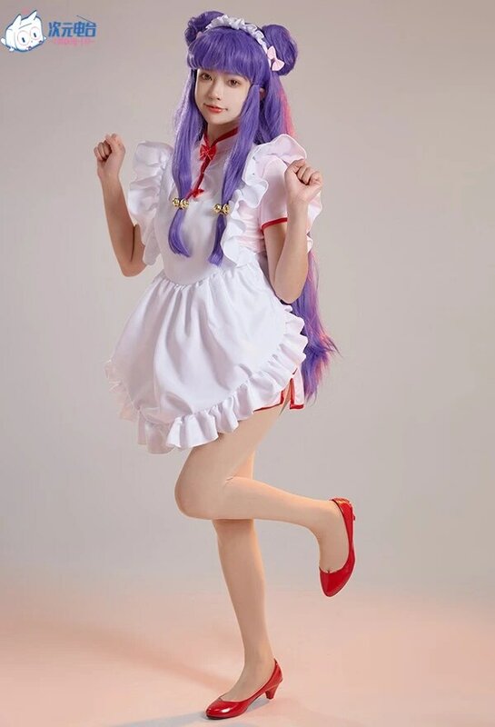 Anime Ranma ½ Shampoo Cosplay Costume Cheongsam Shampoo Apron Dress Cosplay Costume Set Women