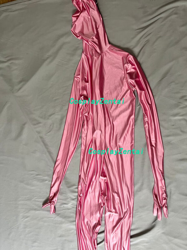 Shiny Bright Black/Pink/Green/Gray/White High Quality Spandex Zentai Bodysuits Halloween costumes Woman/Men Zentai Catsuit