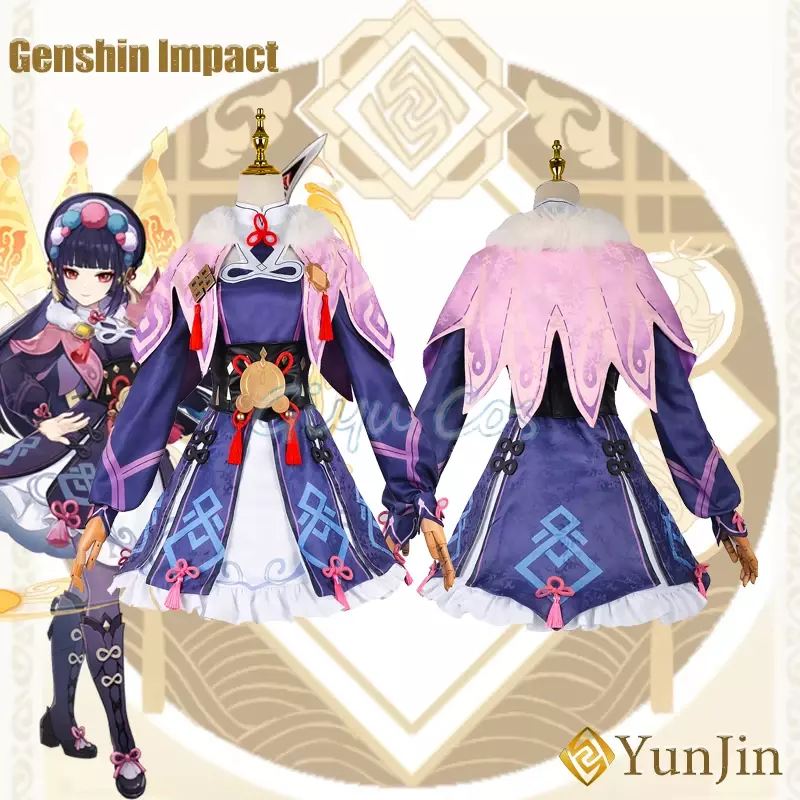 Genshin Impact YunJin Cosplay Costume Adult Carnival Uniform  Anime Halloween Costumes Women Game