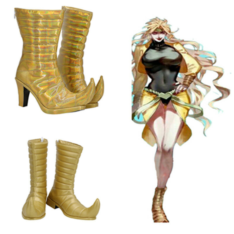 Anime JoJo‘s Bizarre Adventure Dio Brando Cosplay Shoes Boots Halloween Costumes Accessory Custom Made
