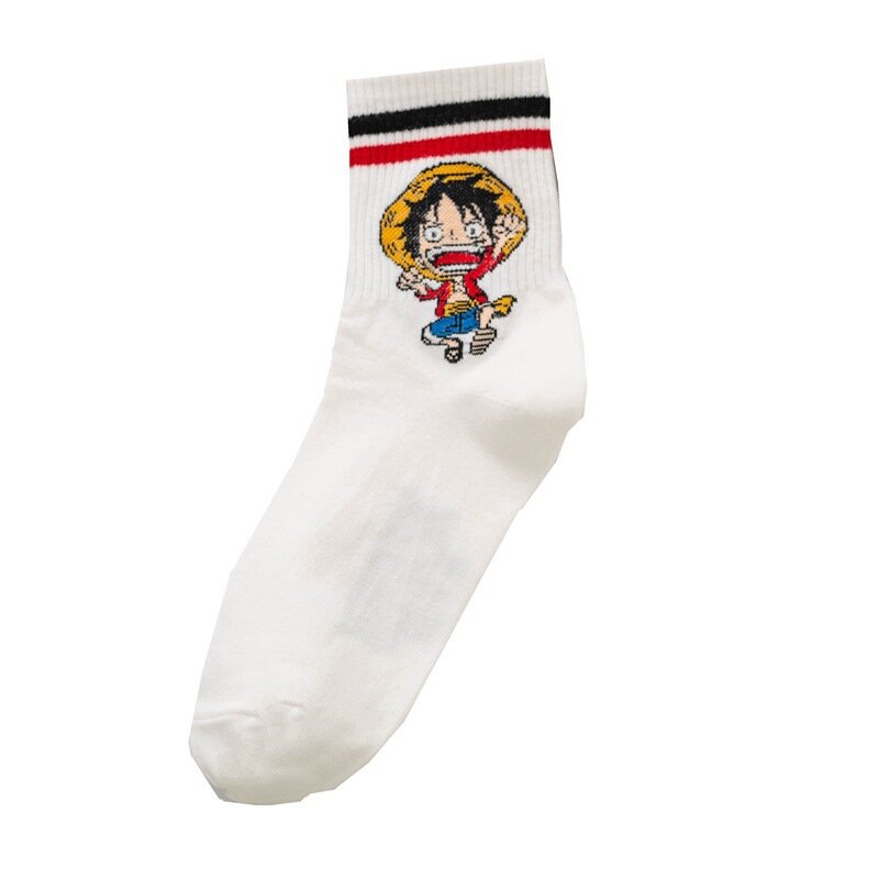 Anime Japanese Socks D Luffy Roronoa Zoro Ace Portgas D Ace Monkey Medium Stockings  Men and Women Role Playing Accessories