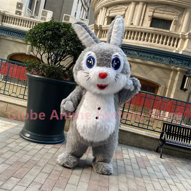 2023 Giant Rabbit Inflatable Costume Street Funny Bunny Rabbit Mascot Costume Party Cosplay Plush Doll Inflatable Mascot Costume