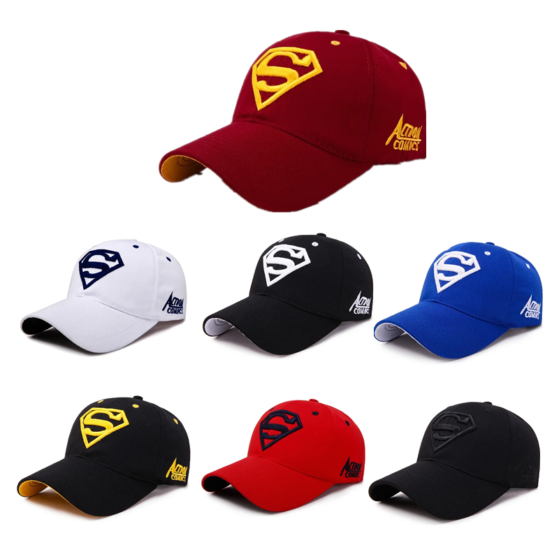 Anime Superhero Embroidery Cap Cosplay Costume Adjustable Sun Hat Accessories Fashion Hip Hop Trucker Baseball Caps Party