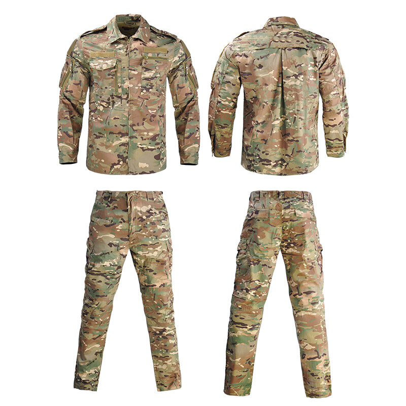 Military Uniform Camo Tactical combat Set Army Hunting Suit Uniforme Militar Tactical Suits Airsoft Men Clothing Working Clothes