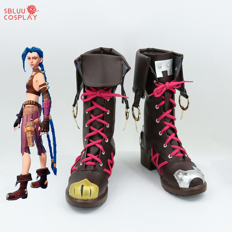 SBluuCosplay LOL Arcane Jinx Cosplay Boots Props Shoes Halloween Party Accessories Custom Made