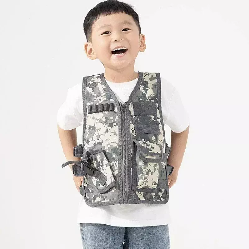 Kids Camouflage Military Uniform for Boy Special Forces Combat Tactical Vest Girls Militar Cosplay Training Soldier Clothes