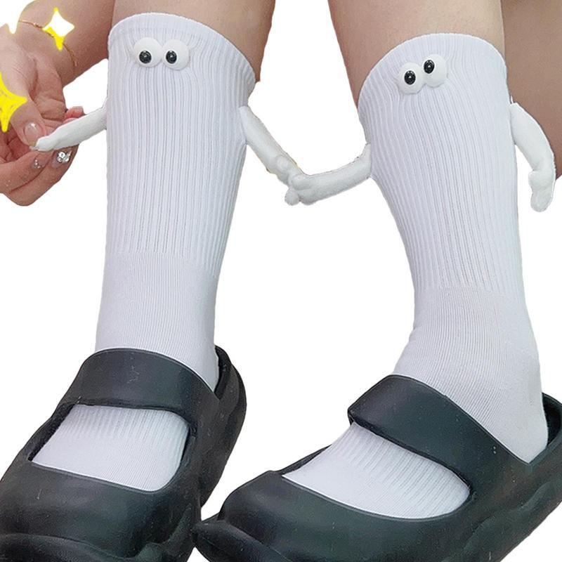 Magnet Suction Socks Couple Socks Fun Socks Magnetic Suction 3D Doll Holding Hands Halloween Costumes Girls Women Dress Up Party
