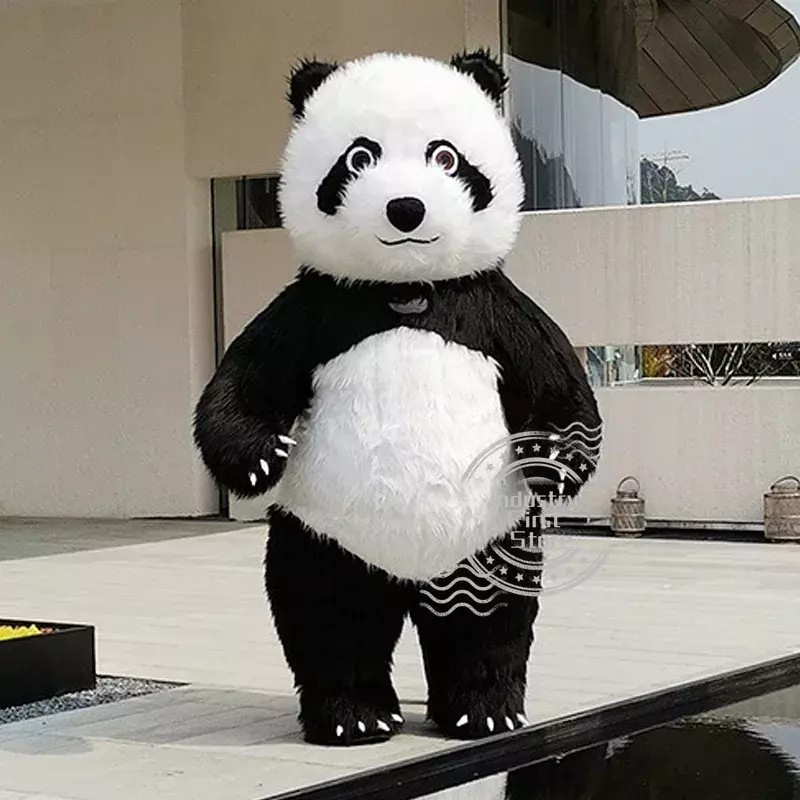 Giant Polar Bear Inflatable Costume Street Funny Panda Mascot Cosplay Costume Polychrome Furry Plush Inflatable Mascot Costume