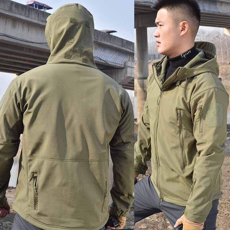 Army US CP Camo Combat Uniform Airsoft Hunting Clothes Military Soft Shell Suits Camping Tactical Jackets Pants Men Windbreaker