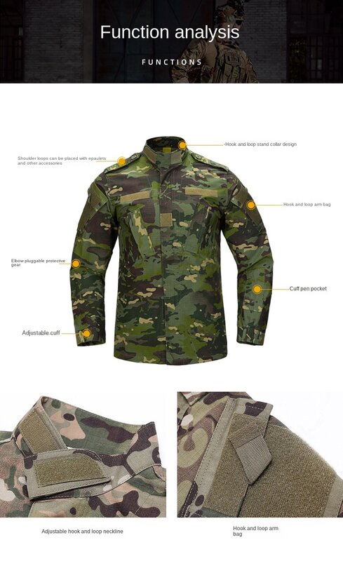 Uniforms Set For Men  Camouflage Breathable Multicam Black Suit Combat Shirt Tactical Cargo Uniform Hunting Set