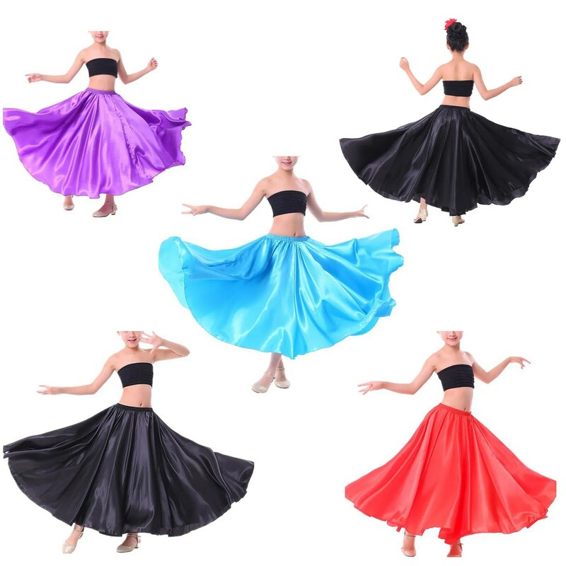 Children Spanish Flamengo Skirt Bullfight Festival Traditioanl Dance Costume Kids Flamenco Dress for Girl Gypsy Belly Skirts