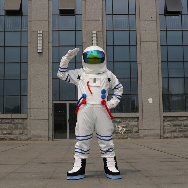 Hot Sale High Quality Space Mascot Costume Astronaut Suit Halloween Birthday Party With Backpack Glove Shoes Free Shipping