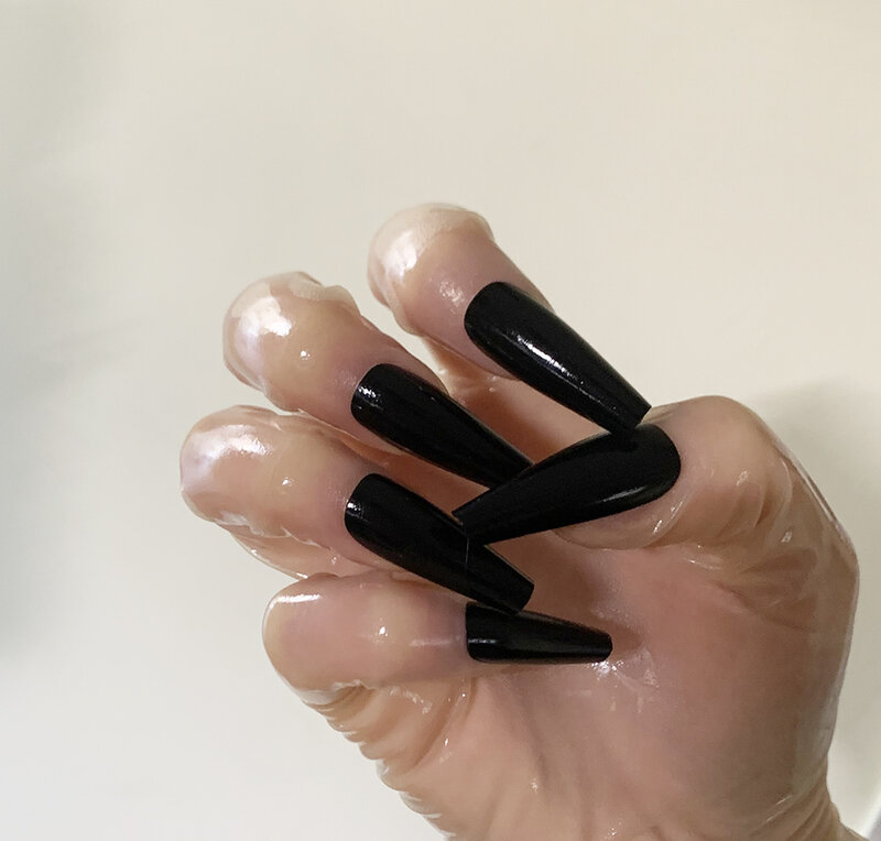 Oiled Shiny Transparent Super Thin Latex Zentai Gloves Male To Female Sheer Cosplay Kigurumi Fetish Gloves