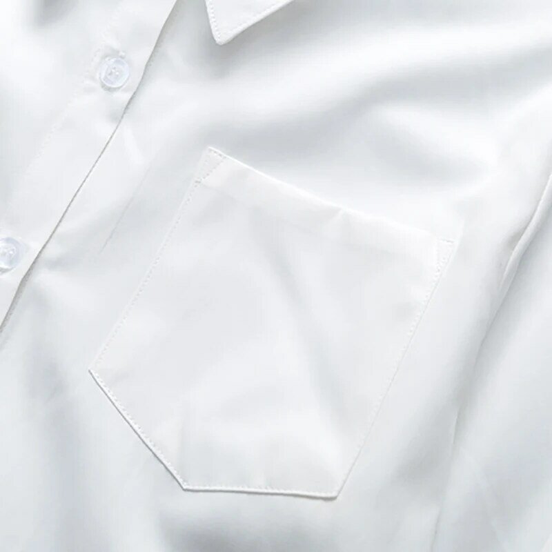 Japanese Student Short Sleeve White Shirt For Girls Middle High School Uniforms School Dress Jk Uniform Top Large-Size XS-5XL