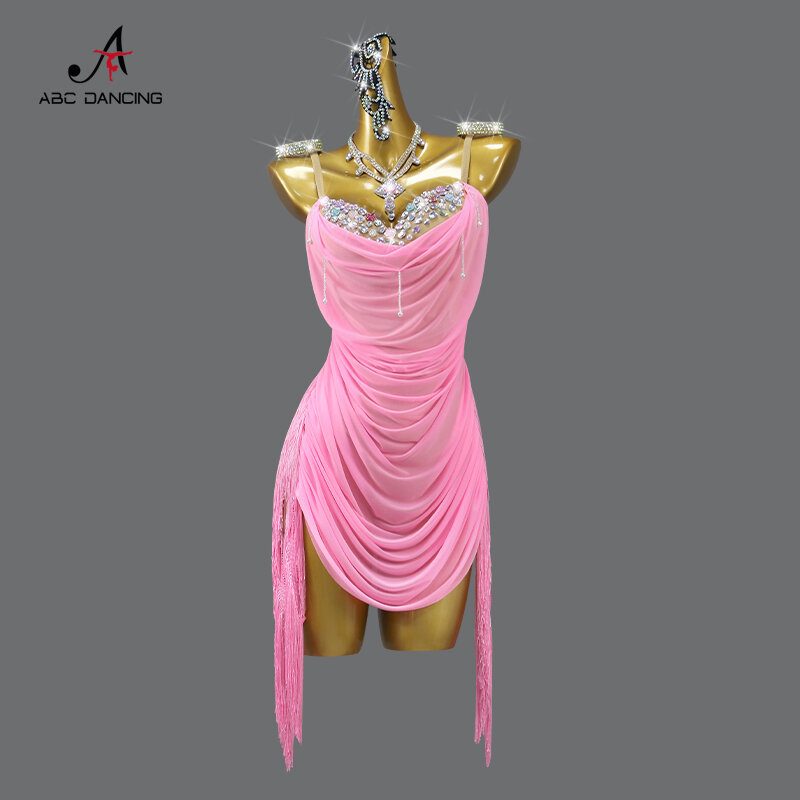 2024 New Latin Dance Dress Sex Stage Costume Standard Ball for Women Prom Evening Competition Skirt Line Suit Prom Sport Clothes