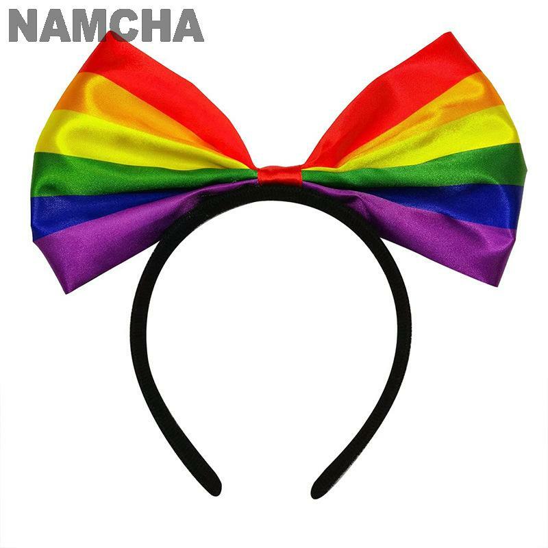 2024 LGBT Rainbow Flag Cape Pride Month Cloak Shawl Hair Bands Bow Stretch Headbands Digital Printing Holiday Party Supplies