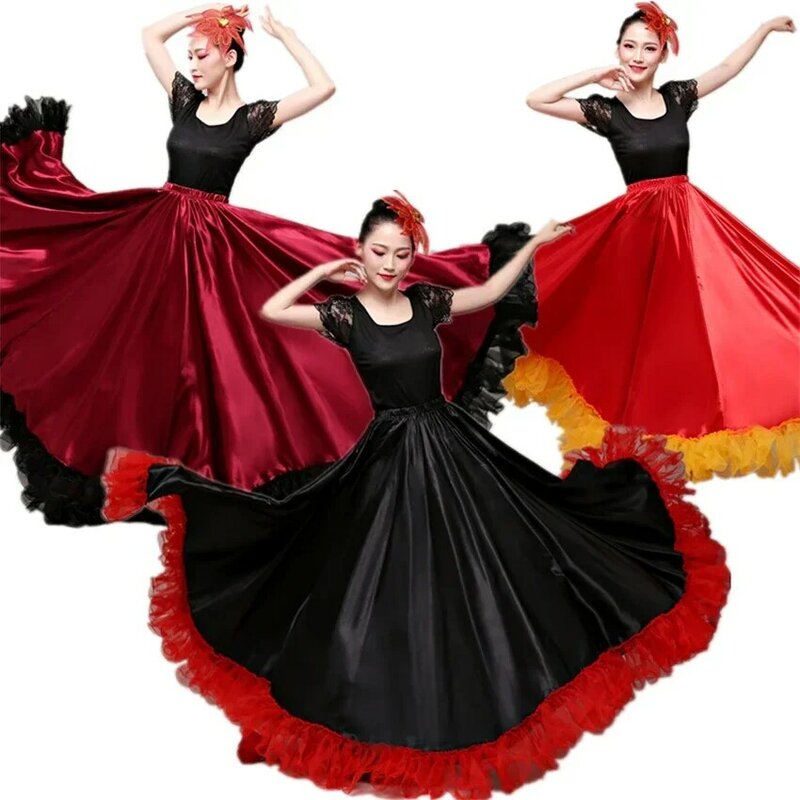 Flamenco Skirts Spanish Dress for Women Dance Costumes Gypsy Swing Skirt Chorus Stage Performance Spain Bullfighting Bigdance