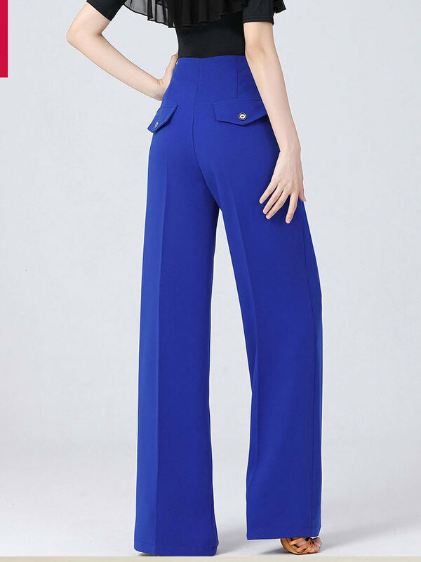 High Waist Modern Dance Party Pants Original Carnival Women Costumes Jazz Solid Color Ballet Wear European Clothing Button Use