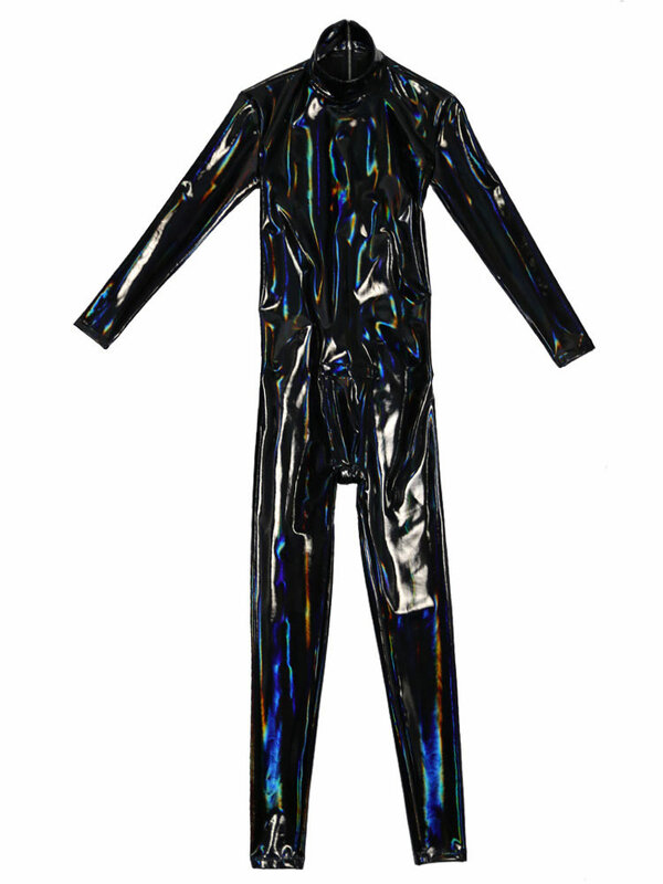 Cosplay Man Maid Latex Ammonia Catsuit PVC Men Costumes Club Zentai High Elastic Shiny Full Body Bodysuit Shapewear Sexiest Male