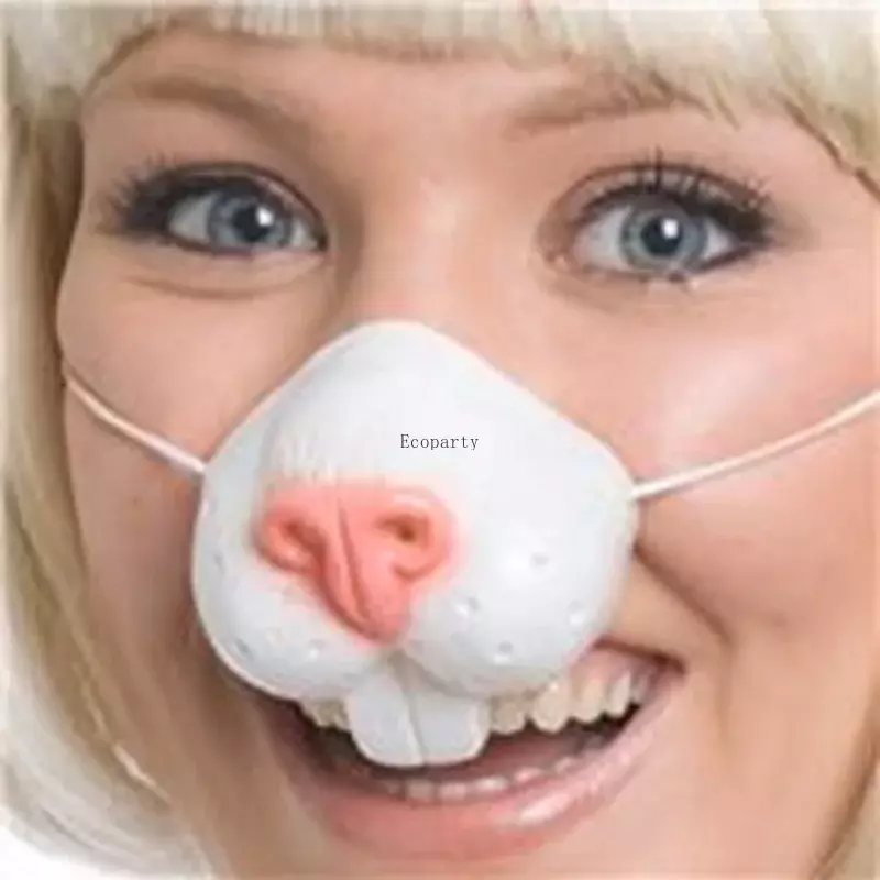 Ecoparty 2022 Enamel Rabbit Nose Mr. Rabbit Nose Cosplay Props Role-playing Accessories