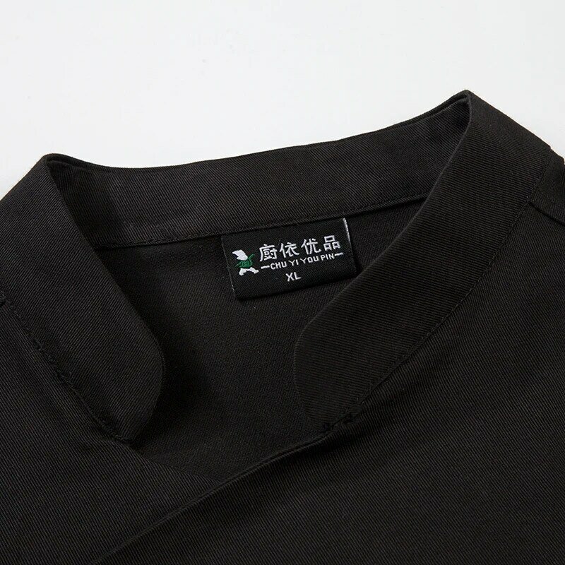 High Quality Black Long Sleeve Master Cook Work Uniforms Restaurant Hotel BBQ Kitchen Workwear Clothing Food Service Chef Tops