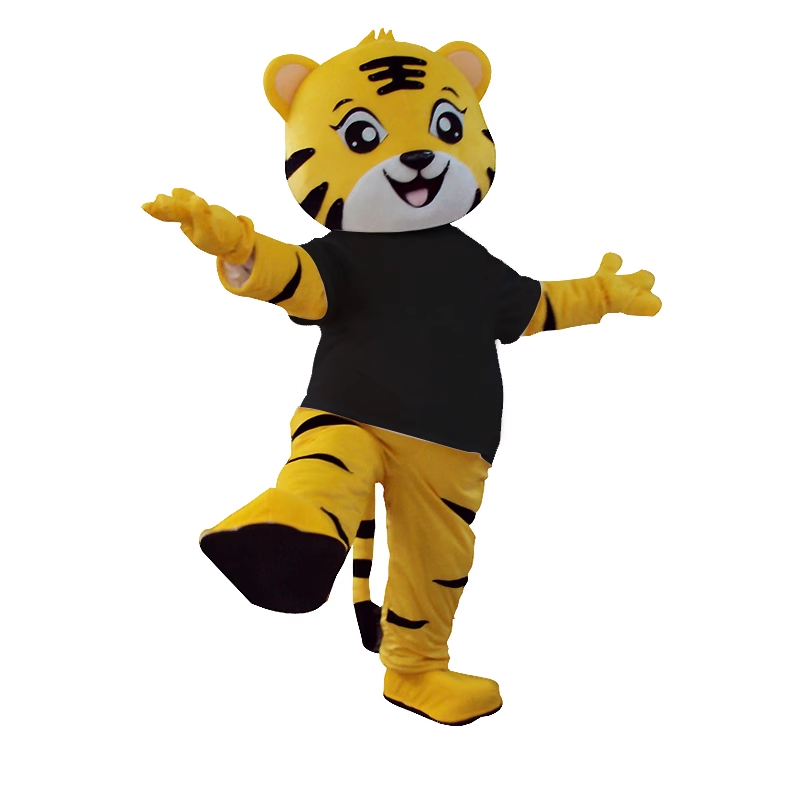 Cute Tiger Cartoon Mascot Costumes Adult Walking Plush Performance Props Doll Clothing Christmas Halloween Cosplay