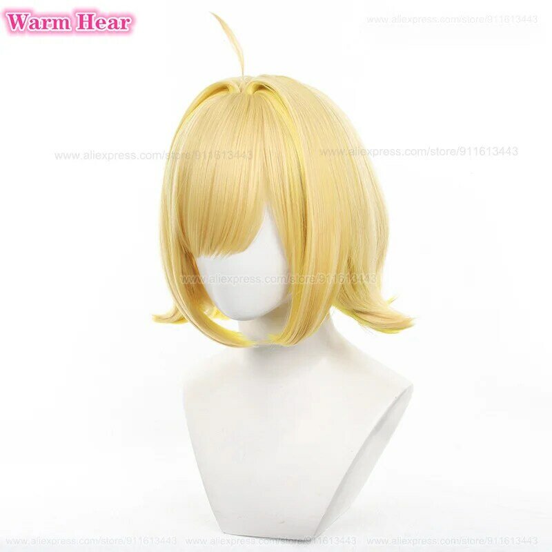 Game Elegg Cosplay Wig 35cm Two Tone Short Cosplay Anime Wig Heat Resistant Hair Halloween Party Role Play Woman Wigs + Wig Cap