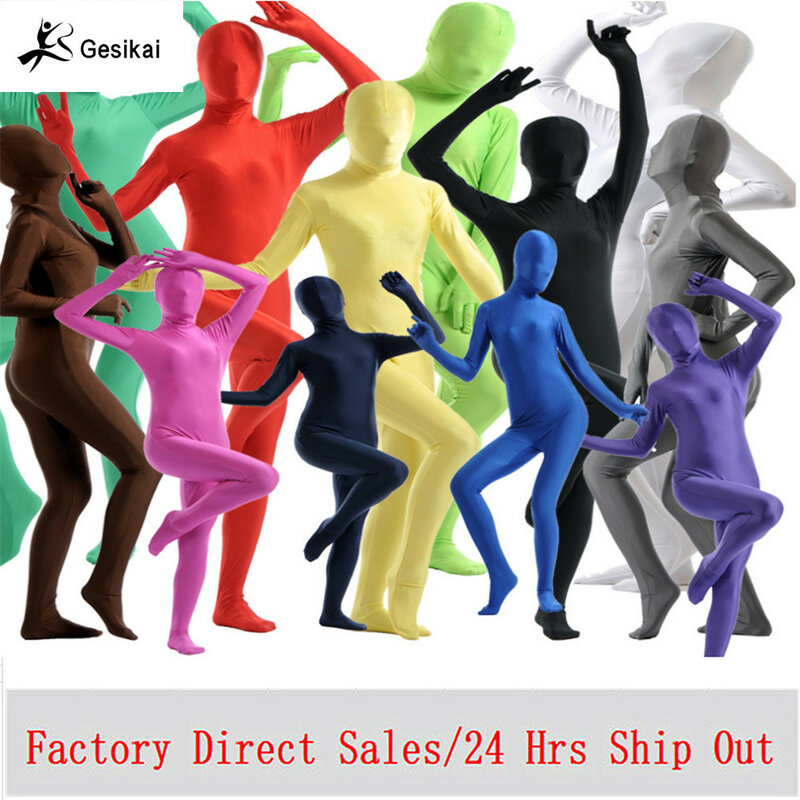 Adult  Full Body Zentai Suit Custom for Halloween Women Second Skin Tight Suits Spandex  Bodysuit Cosplay Costumes