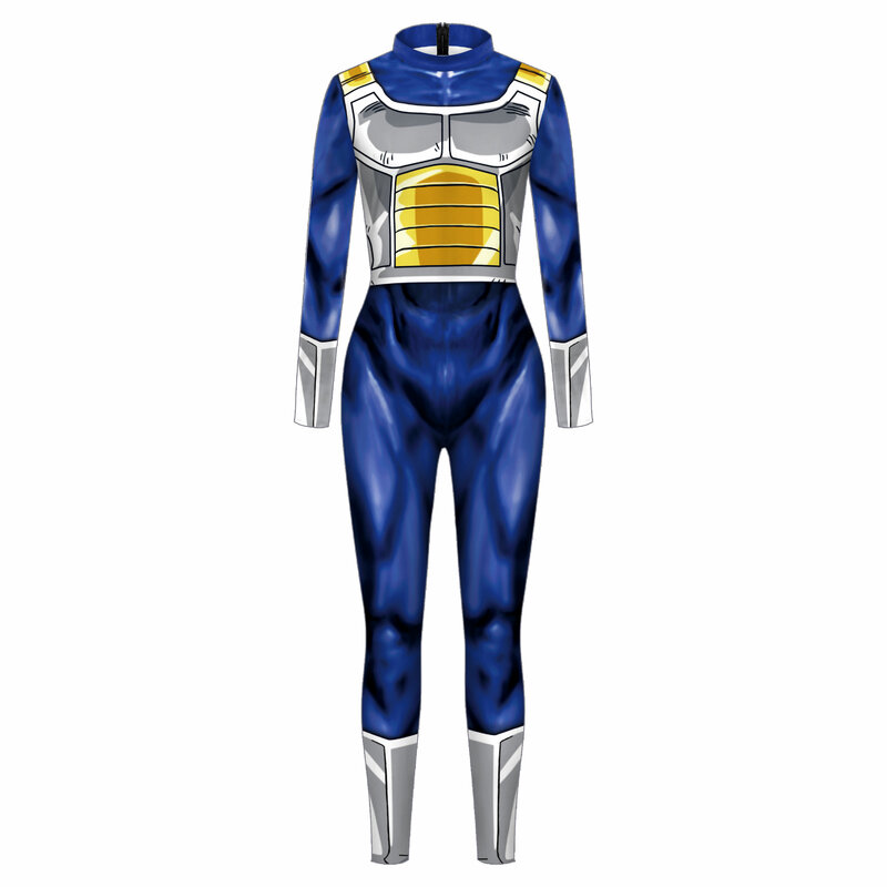 Zawaland Anime Printing Fancy Outfit Long Sleeve Cosplay Adult Costume Catsuits Muscle Mens Bodysuit Tight Zentai Jumpsuit