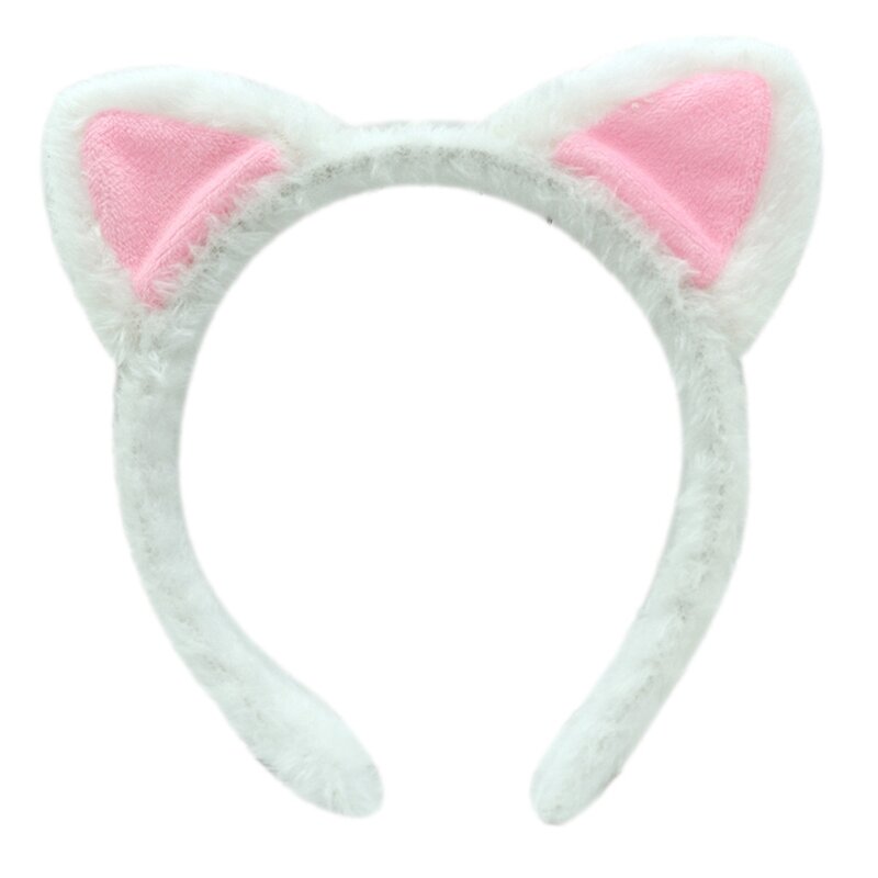 Plush Fox Cat Headbands Furry Cartoon Animal Ears Hair Hoop Fluffy Cute Hair Accessories Party Costume Photo Props
