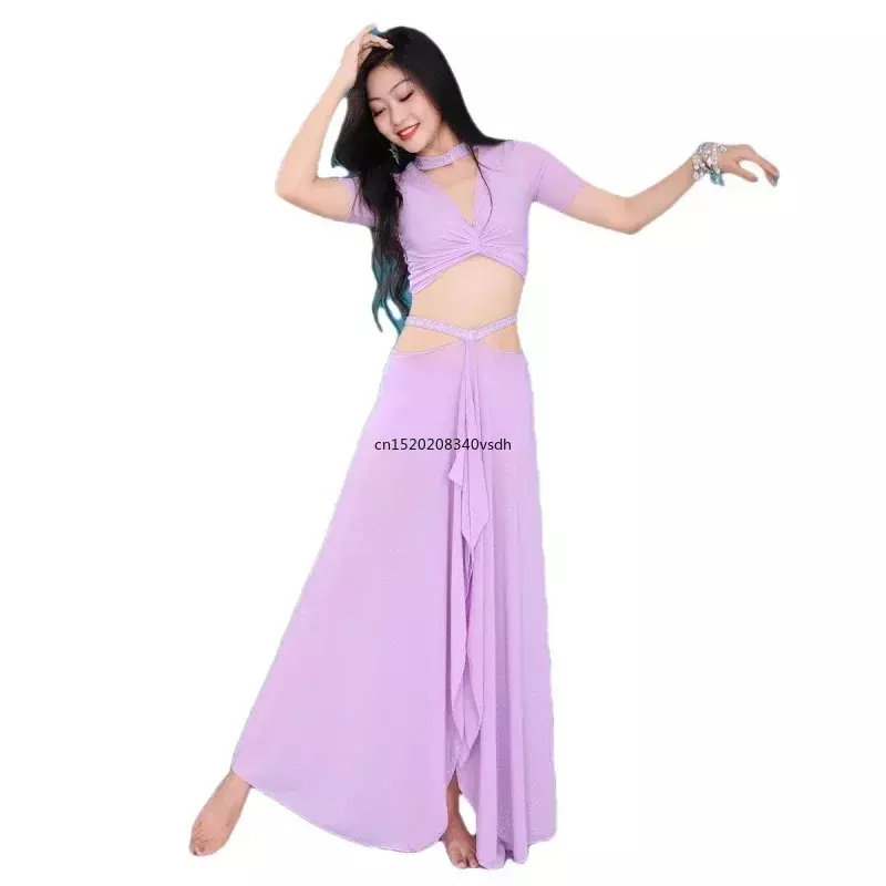 New Belly Dance Clothing Set Women's Elegant Skirt Goddess Oriental Dance Training Set