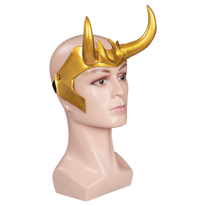 Loki Headwear Mask Loki Cosplay Costume Accessories Latex Helmet For Halloween Masquerade Party Role Play Props