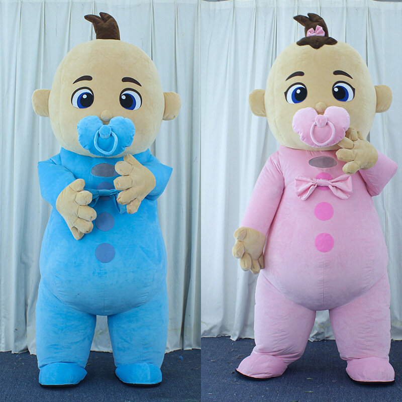 Simbok Inflatable Cartoon Doll Costume Little Boys and Girls Doll Clothes Plush Inflatable Clothes for Wedding People