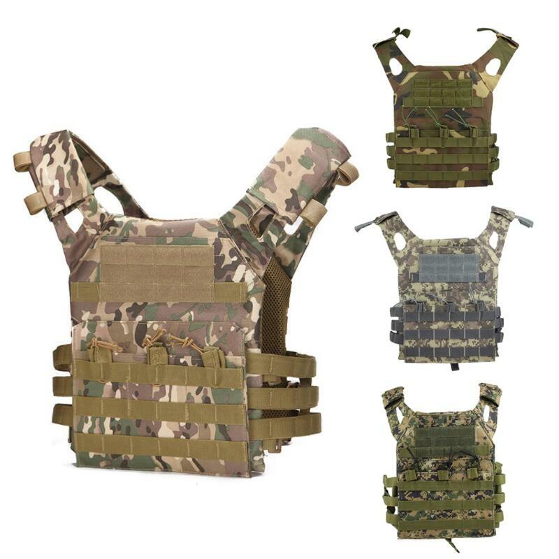 600d Hunting Tactical Vest Military Molle Plate Carrier Magazine Airsoft Paintball Cs Outdoor Protective Lightweight Vest