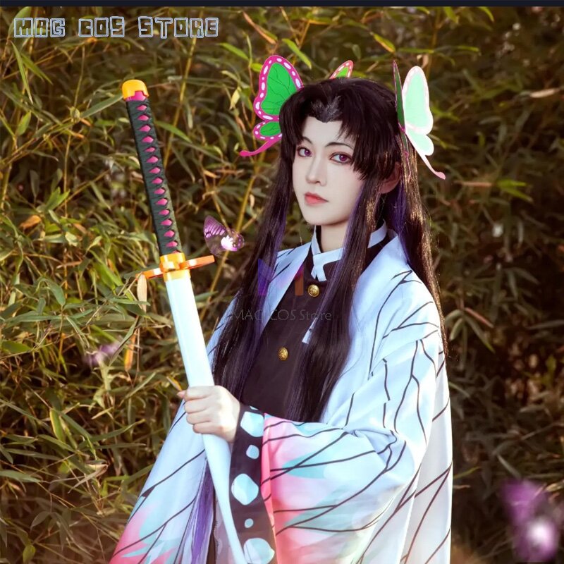 Adult Kids Kochou Anime Shinobu Cosplay Costume Kanae Cosplay Clothes Butterfly Clip Women Uniform Slayer Cloak Halloween Outfit