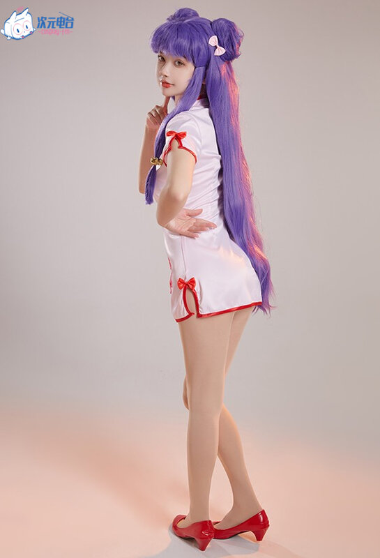 Anime Ranma ½ Shampoo Cosplay Costume Cheongsam Shampoo Apron Dress Cosplay Costume Set Women