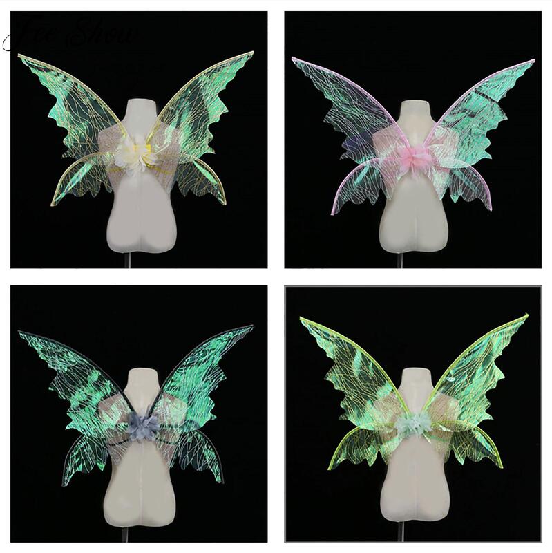 Fairy Elf Princess Angel Wing Women Girl Children's Day Stage Performance Costumes Halloween Cosplay Butterfly Wings Photography